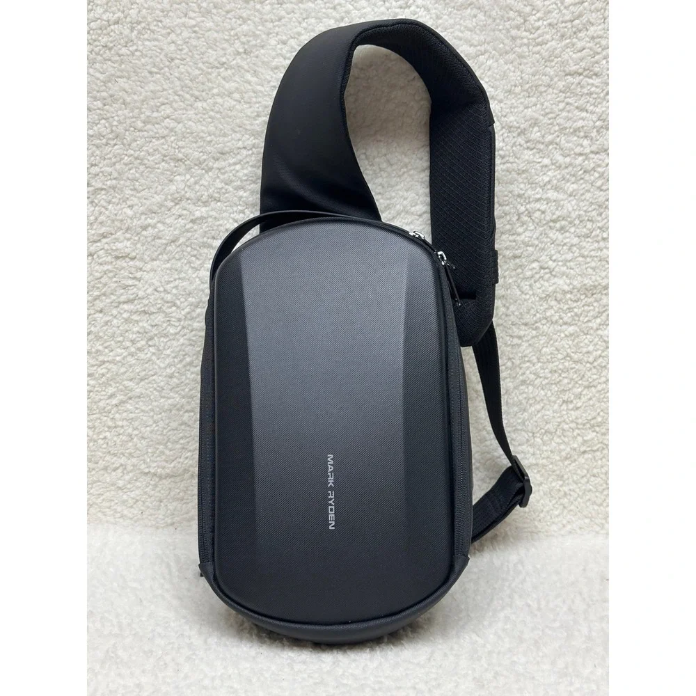 Mark Ryden Sling Bag Hardshell Crossbody Tech USB Charging Port Black